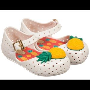 Mini Melissa Pineapple Toddler Girl Gel Shoes